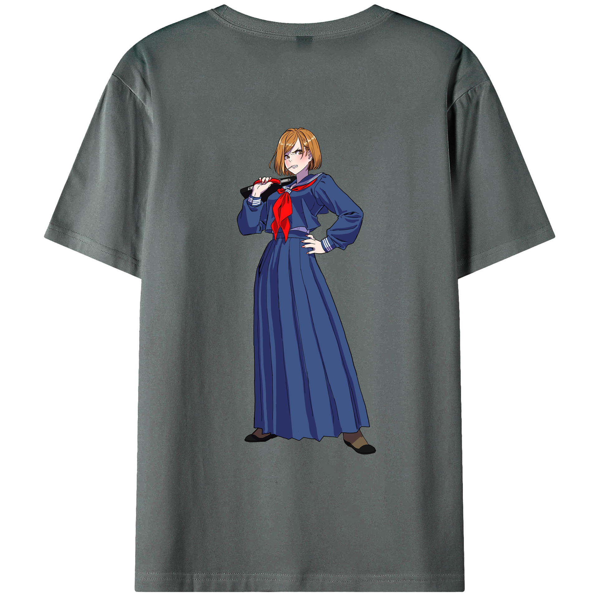 （画像用） 呪術廻戦 Jujutsu Kaisen 綿100％ メンズ半袖Tシャツ（バックプリント） 通気性